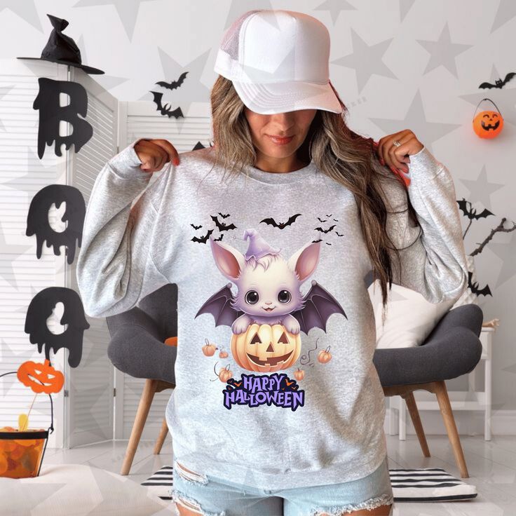 Happy Halloween Sweatshirt, Animal Ghost Shirt, Halloween Party Sweatshirt, Funny Halloween Sweatshirt, Spooky Season Gift, Animals Lovers