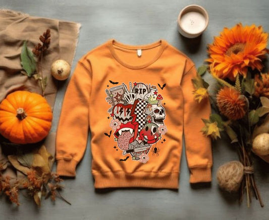 Halloween Retro Disco Party Sweatshirt